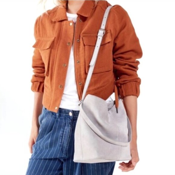 Urban Outfitters Handbags - Urban Outfitters Grey Suede Bucket Bag